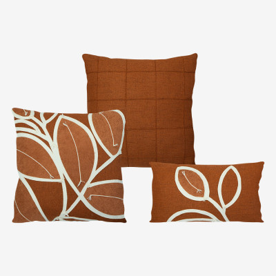 24803 - 2553  - Trio Promocional Joá - Terracota | Terracota Capa (sem enchimento)